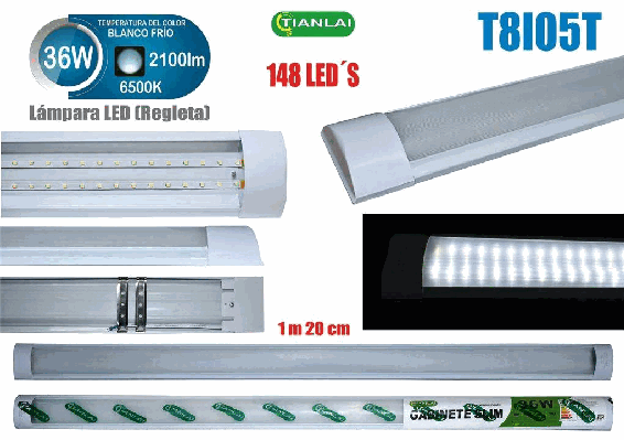 LAMPARA TECHO GABINETE SLIM T8105T
