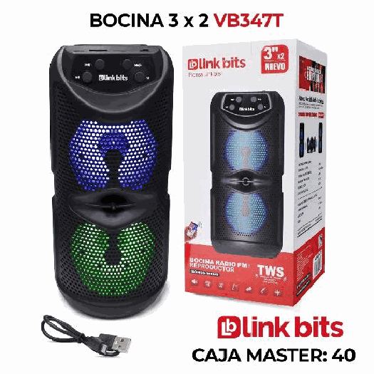Bocina de 3 x 2 por-table.