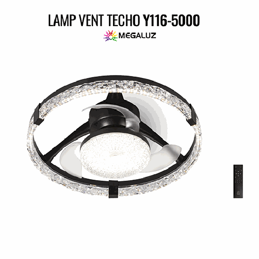 Lámpara con ventilador de techo