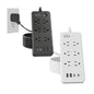 Multicontacto con Puertos USB y Tipo C – 6 Entradas con Carga Rápida y Cable Resistente (20W) - Negro