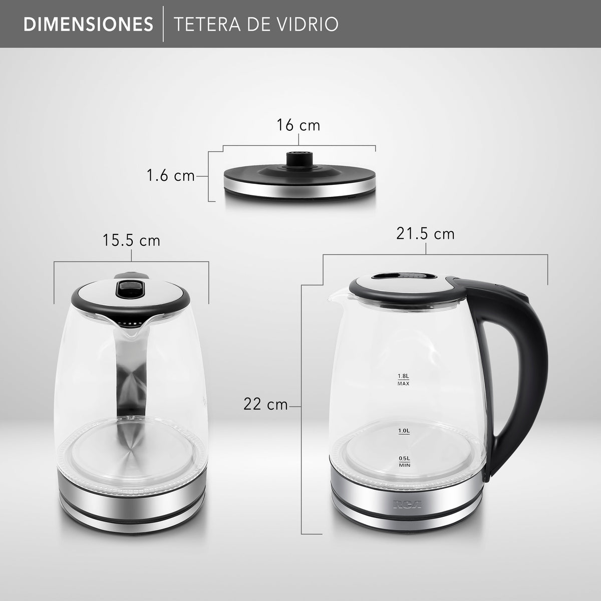 Tetera de Vidrio RC-328