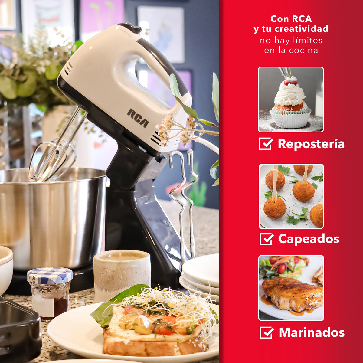Batidora de Mano con Pedestal RC-67SS