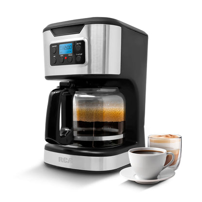 Rca Cafetera Digital Programable 12 Tazas Rc-caf3 Negro - Negro con plata