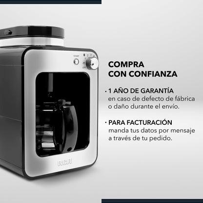Rca Cafetera Eléctrica Con Molino Rc-caf4 Color Negro