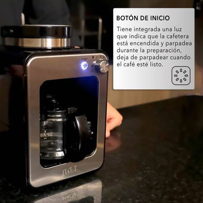 Rca Cafetera Eléctrica Con Molino Rc-caf4 Color Negro