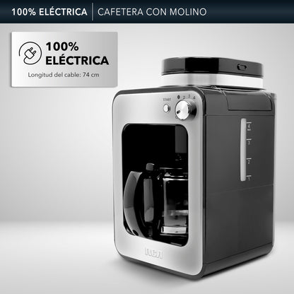 Rca Cafetera Eléctrica Con Molino Rc-caf4 Color Negro
